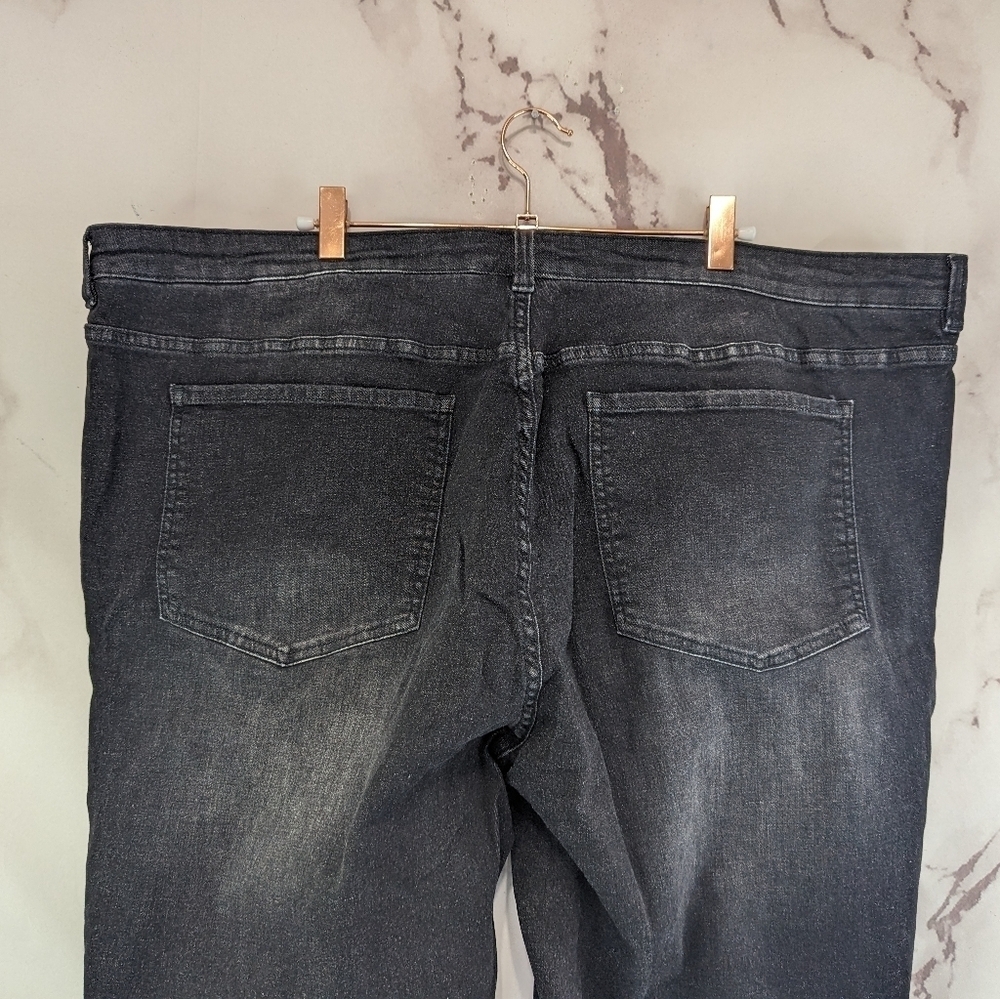 Universal Standard Jeans Womens 24 Black 10 Mid Rise Skinny Distressed - Picture 6 of 12